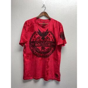 American Fighter Shirt Freemont Red Graphic Athletics Short Sleeve XL Y2K 2000s